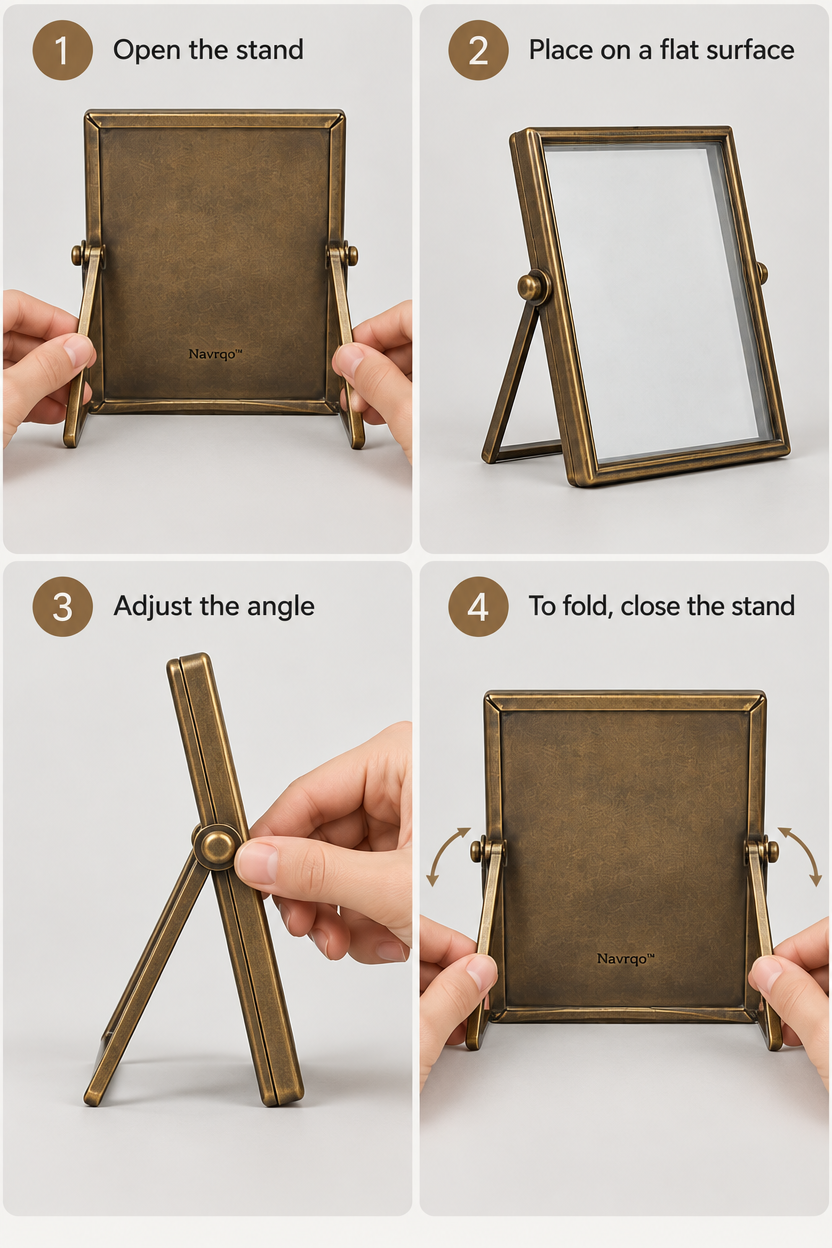Navrqo™ Vintage Metal Desktop Frame safe everyday use