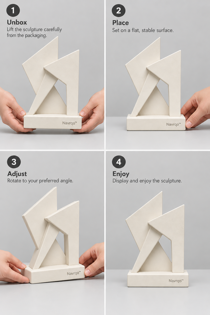 Navrqo™ Minimal Geometric Art Object safe everyday use