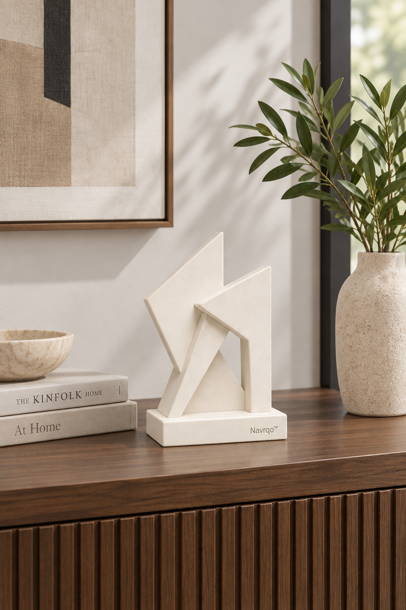 Navrqo™ Minimal Geometric Art Object setup and care