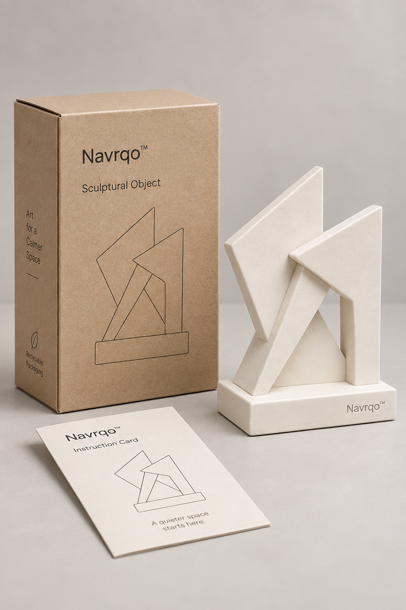Navrqo™ Minimal Geometric Art Object care & safety