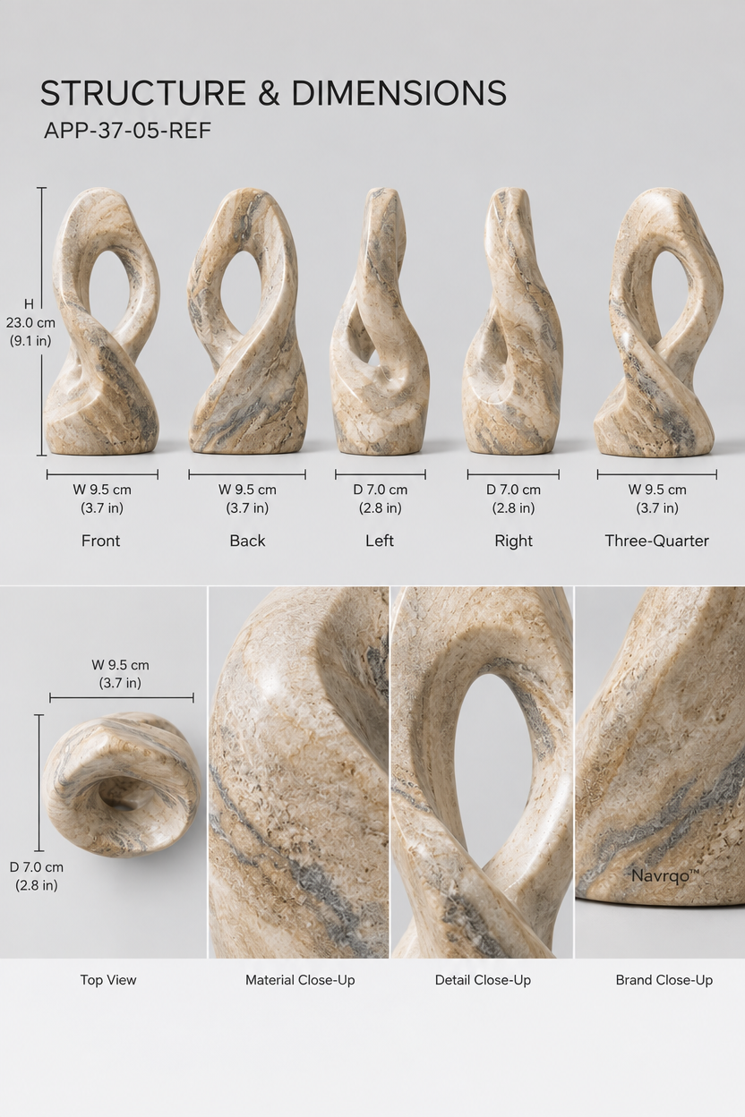 Navrqo™ Natural Stone Abstract Sculpture structure and materials