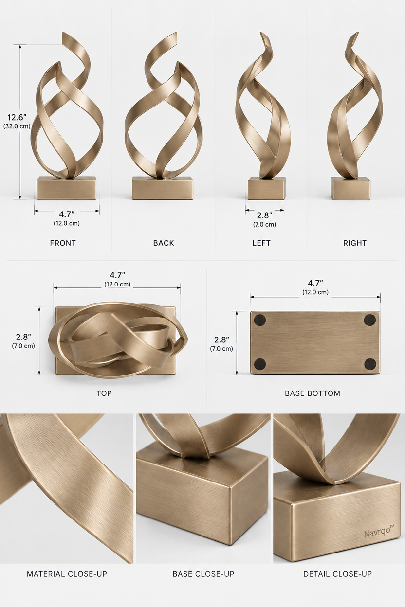 Navrqo™ Modern Metal Line Art Object structure and materials
