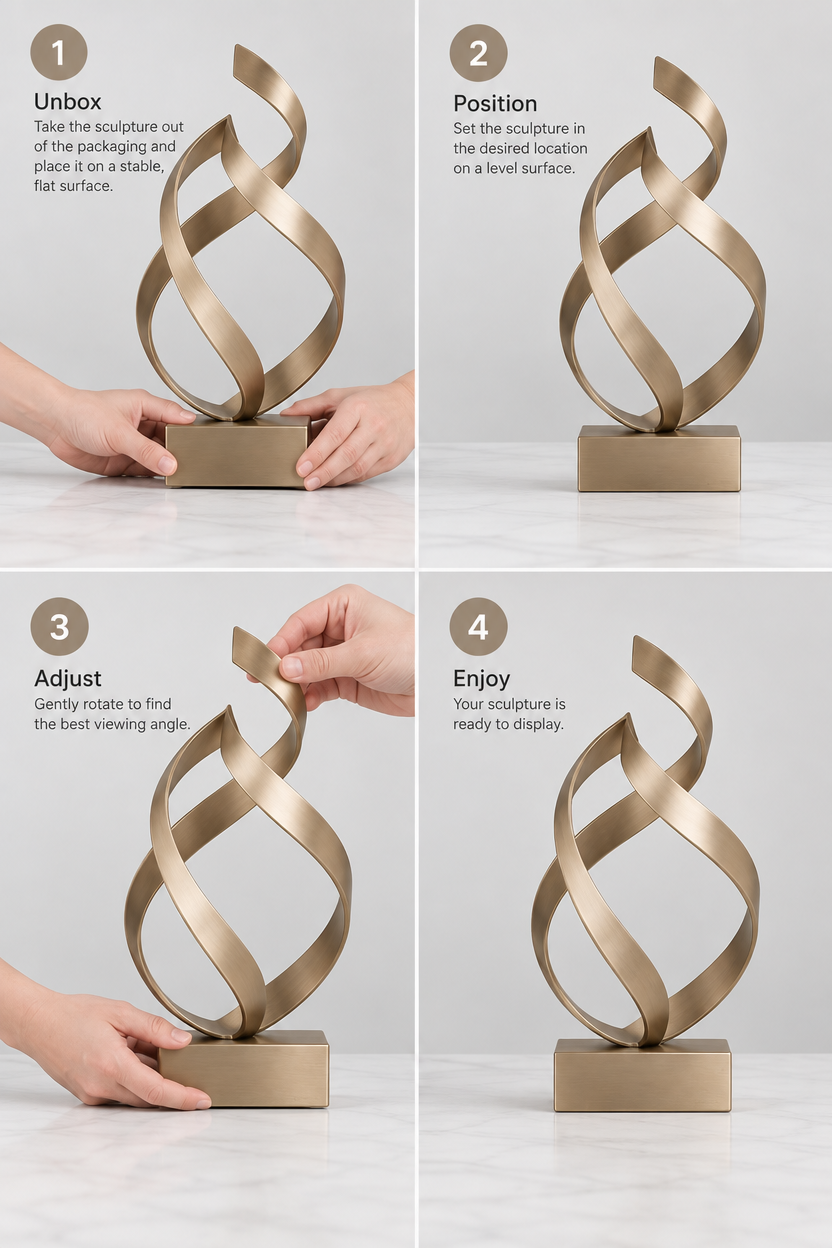 Navrqo™ Modern Metal Line Art Object safe everyday use