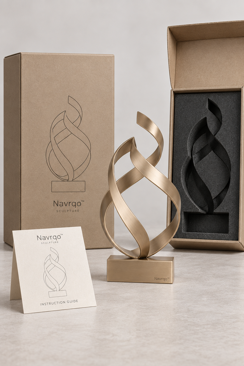 Navrqo™ Modern Metal Line Art Object care & safety