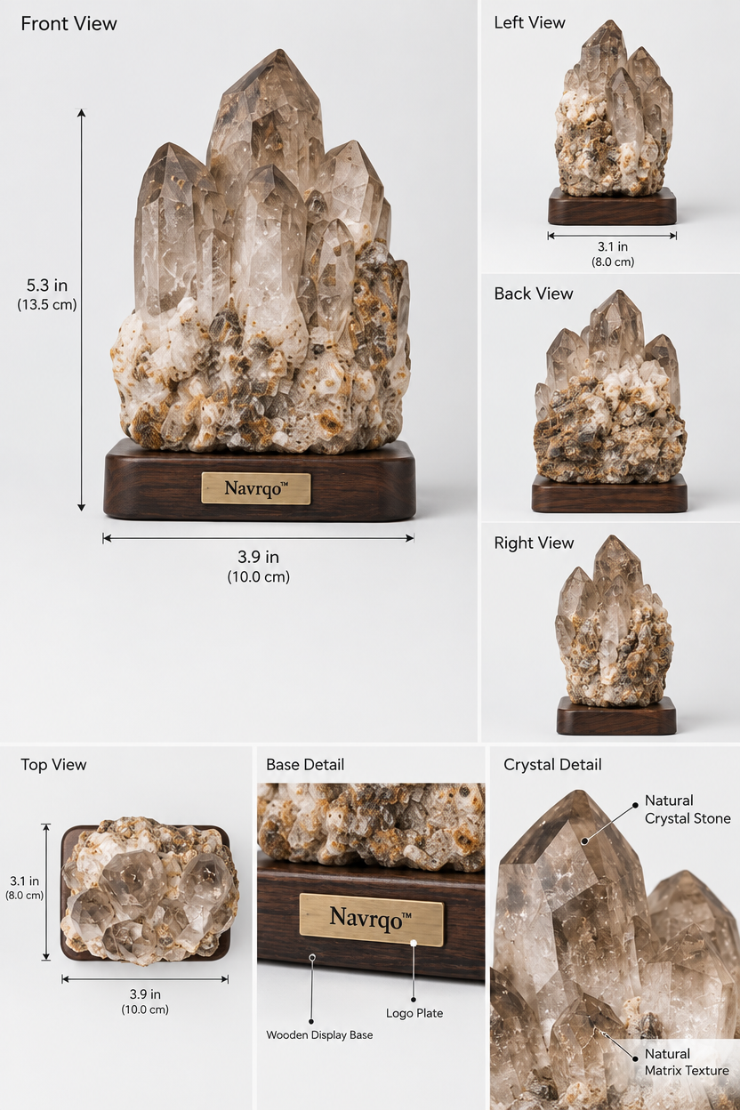 Navrqo™ Natural Crystal Raw Stone Decor structure and materials