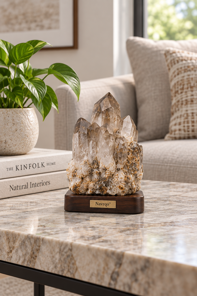 Navrqo™ Natural Crystal Raw Stone Decor setup and care