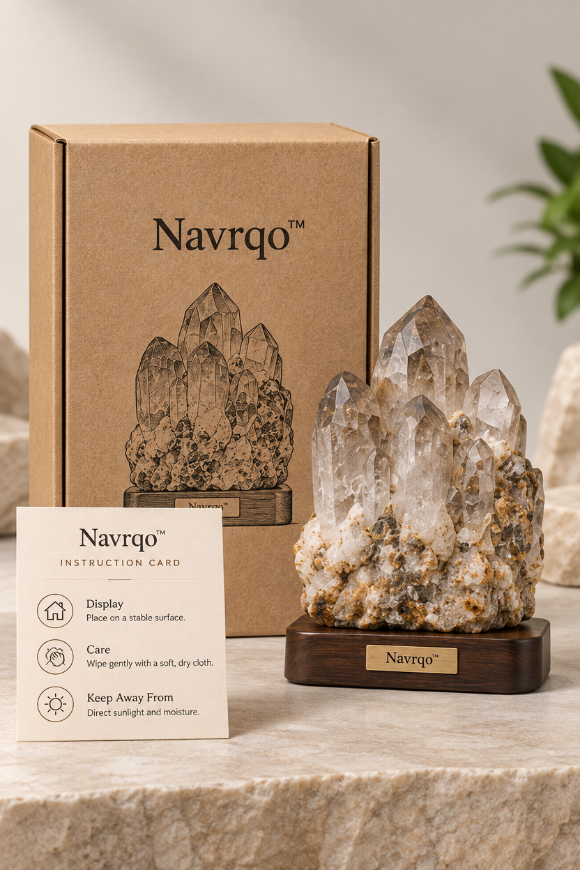 Navrqo™ Natural Crystal Raw Stone Decor care & safety