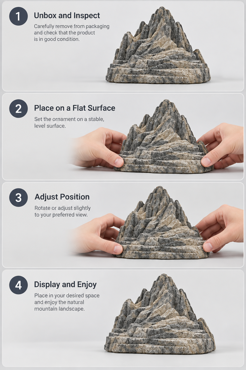 Navrqo™ Stone Mountain Landscape Decor safe everyday use