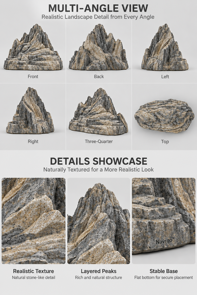 Navrqo™ Stone Mountain Landscape Decor product details