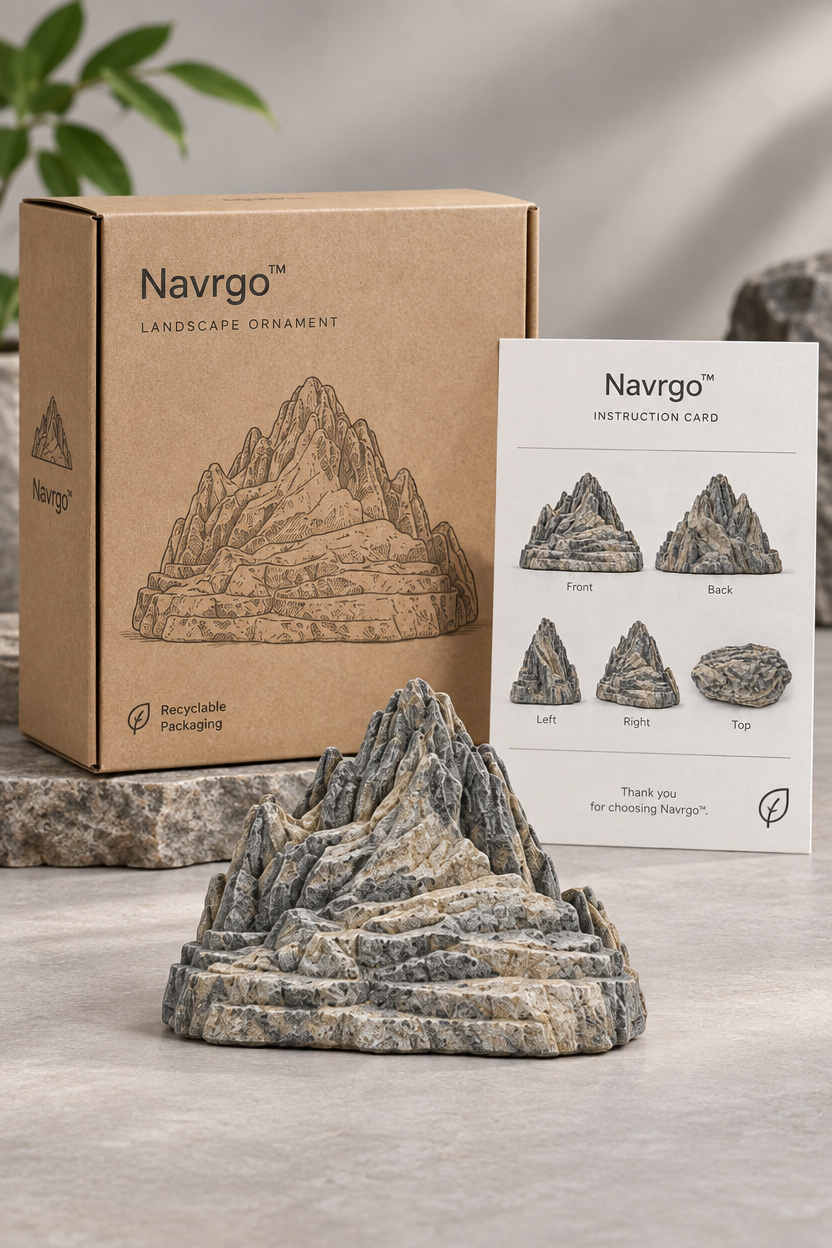 Navrqo™ Stone Mountain Landscape Decor care & safety
